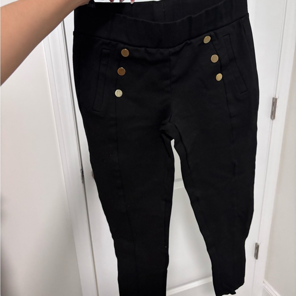Stylish Black Bottoms with Gold Accents